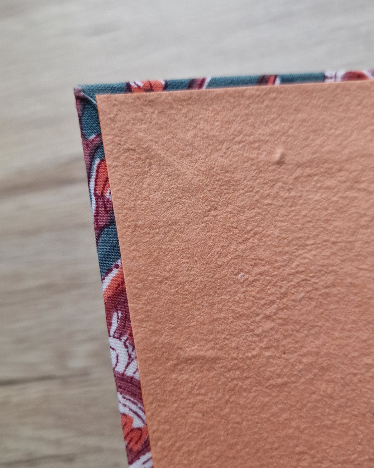 Notitieboekje met blockprint | Petrol & roest