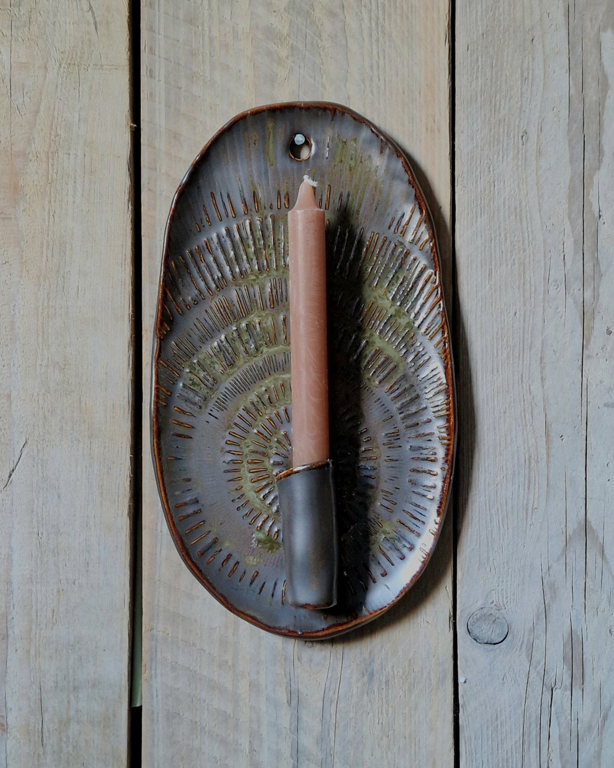 Keramieken wandkandelaar | Black Walnut - NOOR goes wild