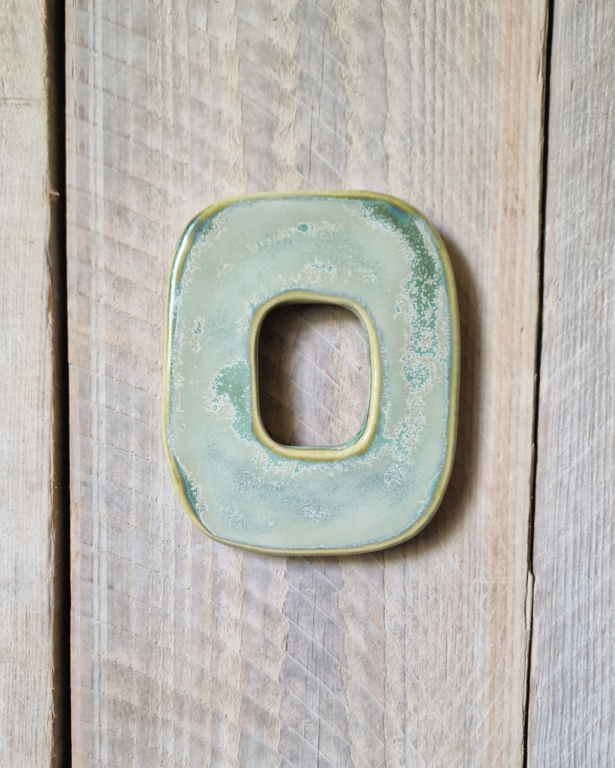 Keramieken fotolijst S | Vergrijsd groen