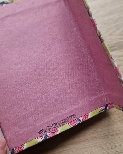 Notitieboekje met blockprint | Groen & roze - NOOR goes wild