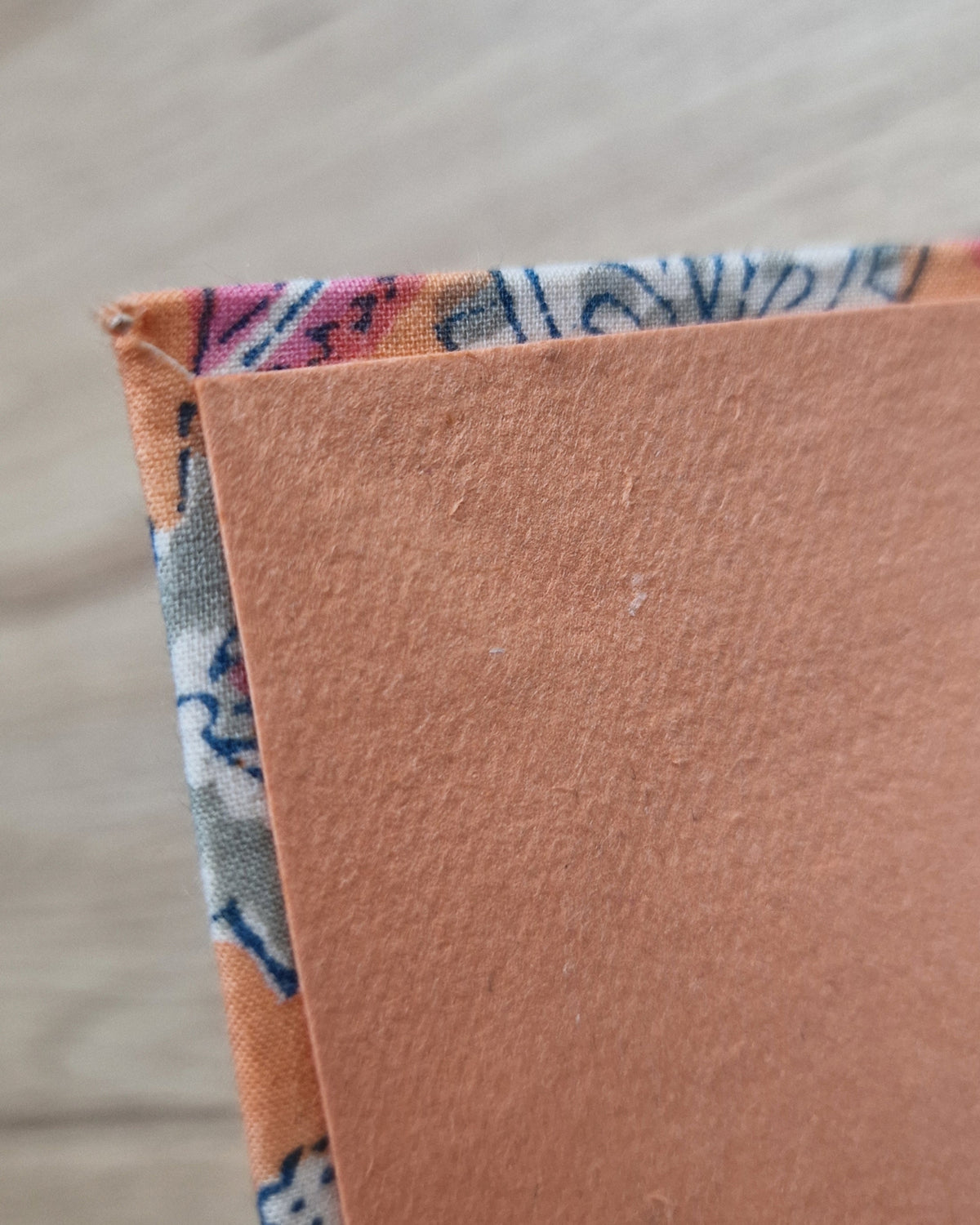 Notitieboekje met blockprint | Oranje & Roze