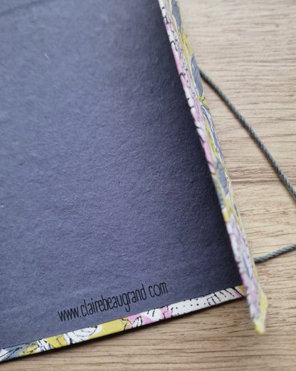 Notitieboekje met blockprint | Geelgroen & blauw