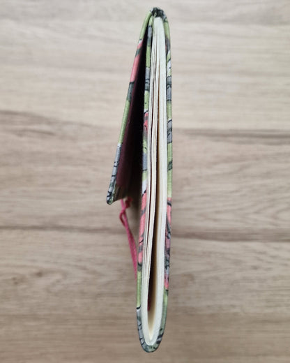 Notitieboekje met blockprint | Lichtgroen & roze