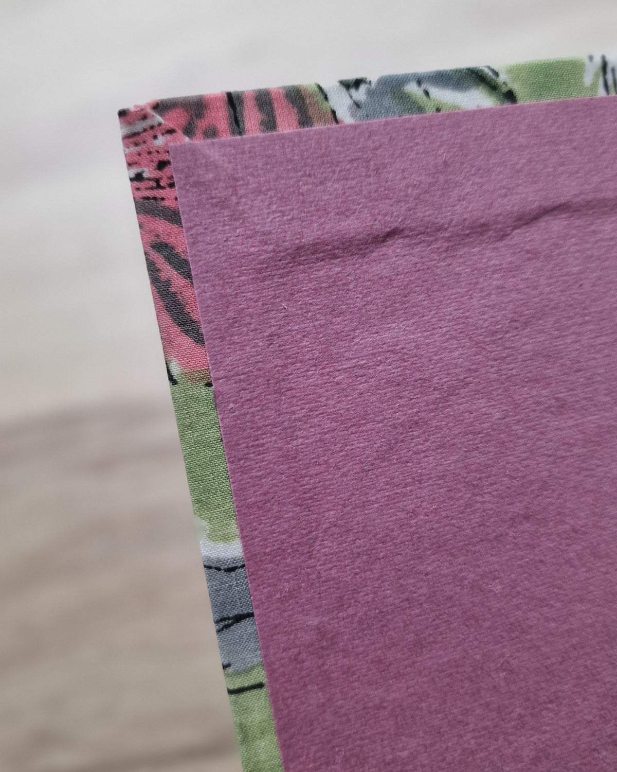 Notitieboekje met blockprint | Lichtgroen & roze